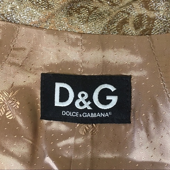 D&G Dolce and Gabbana gold leaf jacket - Picture 12 of 13